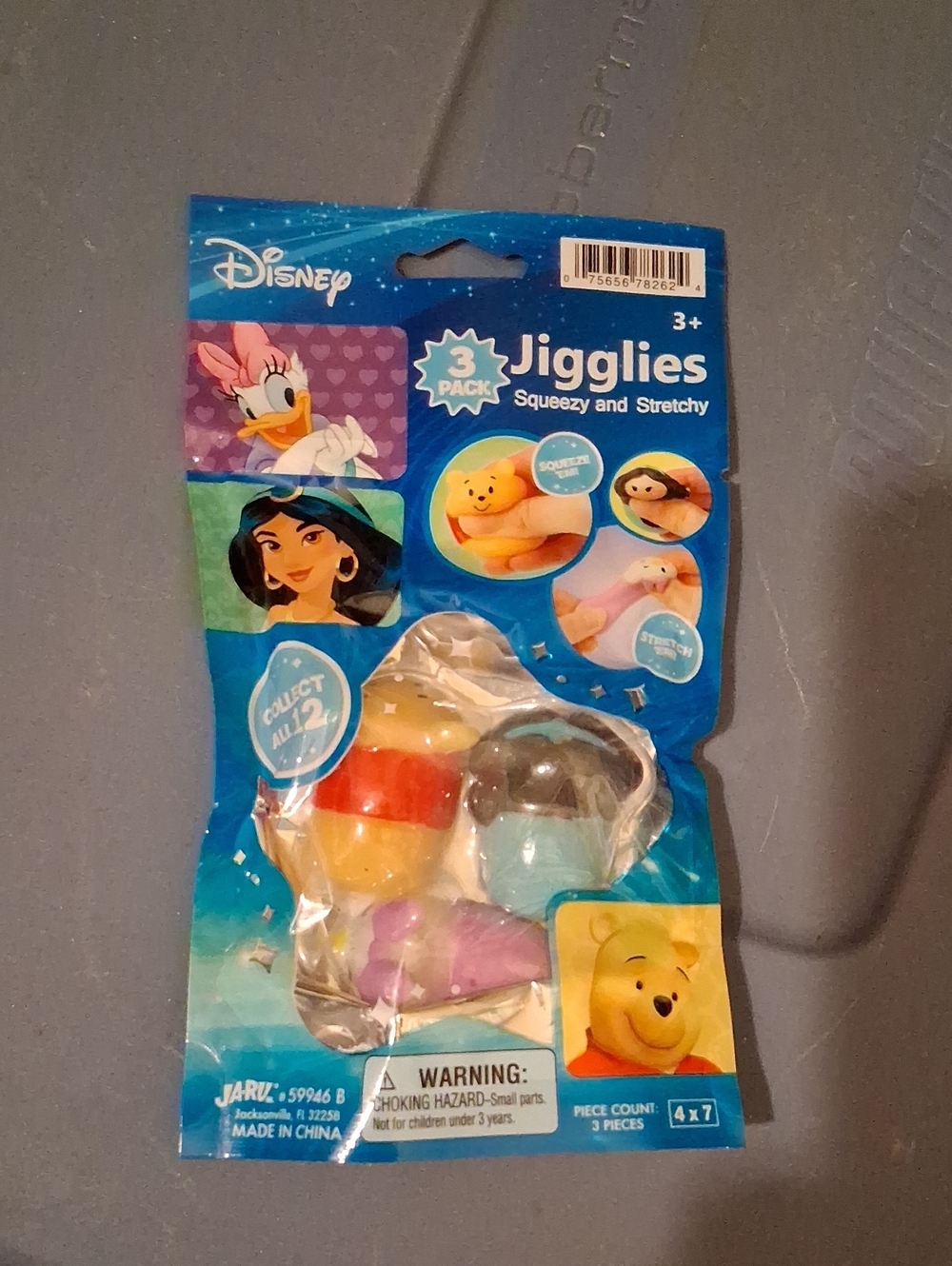 Disney Jigglies 3-Pack Squeezy and Stretchy Kids Toy - Multicolor Winnie The Poo
